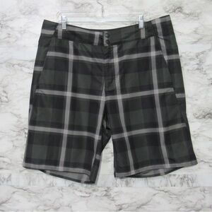 Columbia Omni Shade Gray Plaid Outdoor Shorts Size 38